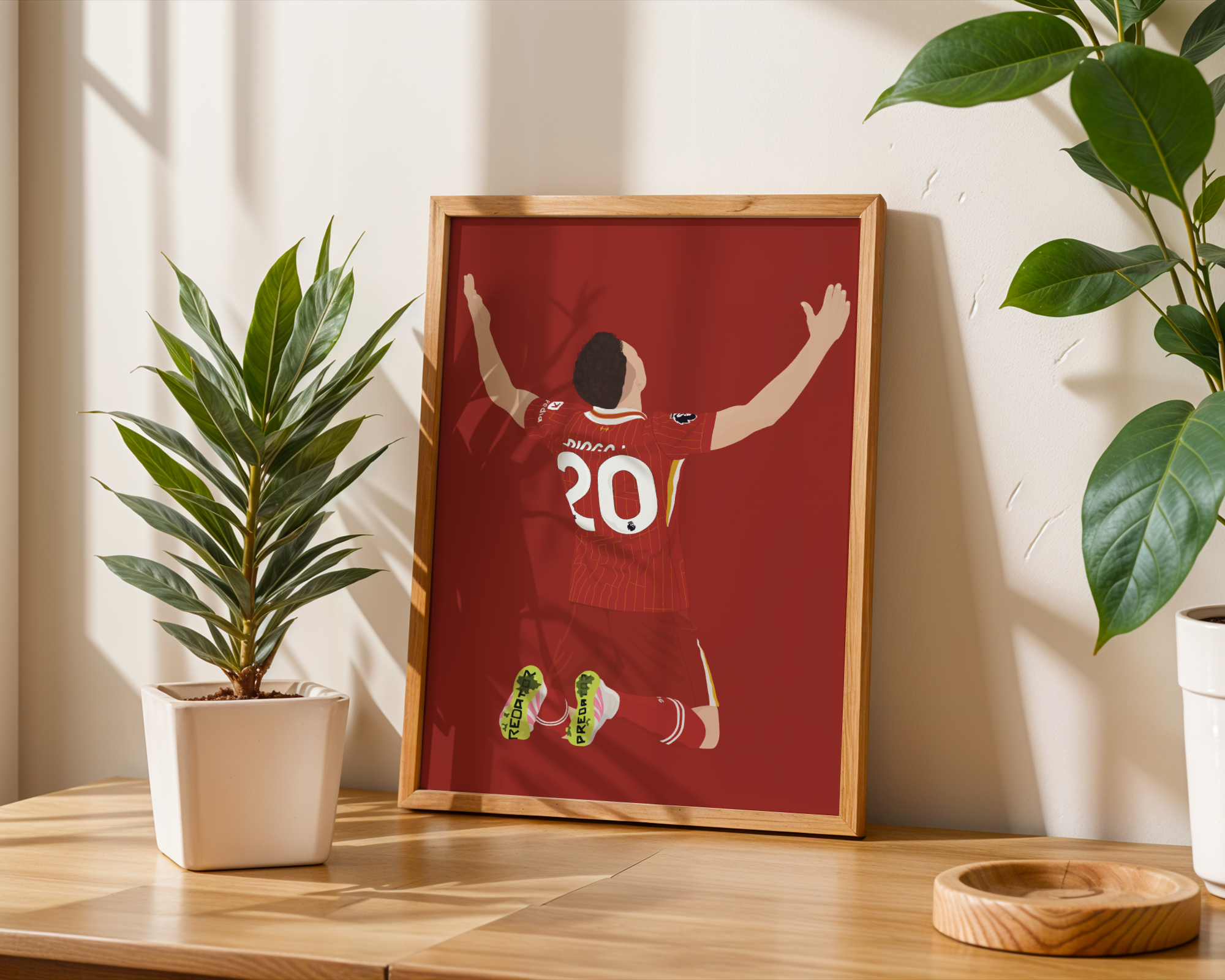 Diogo Jota Art Print - Hand-Drawn Football Wall Art