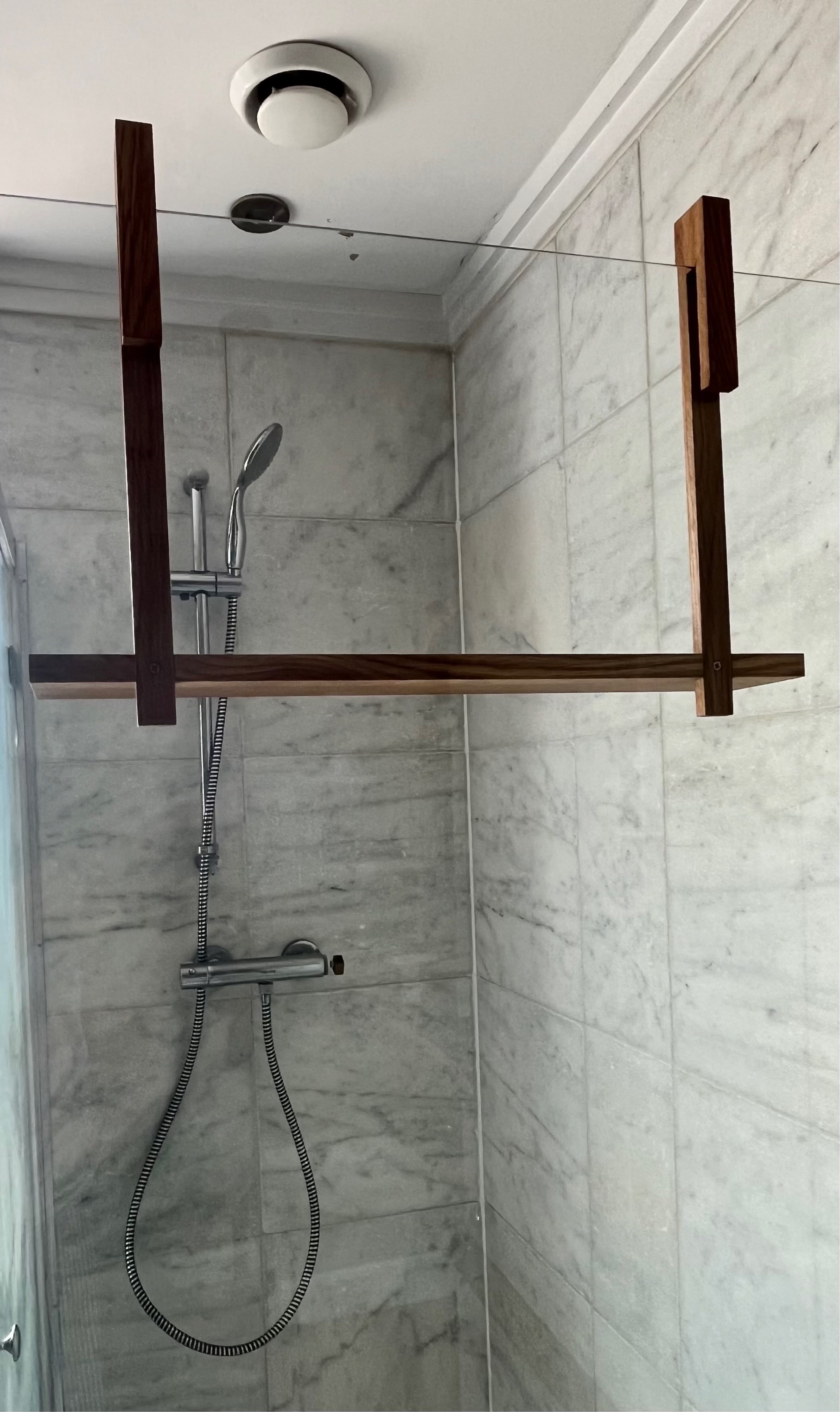 Oak shower caddy