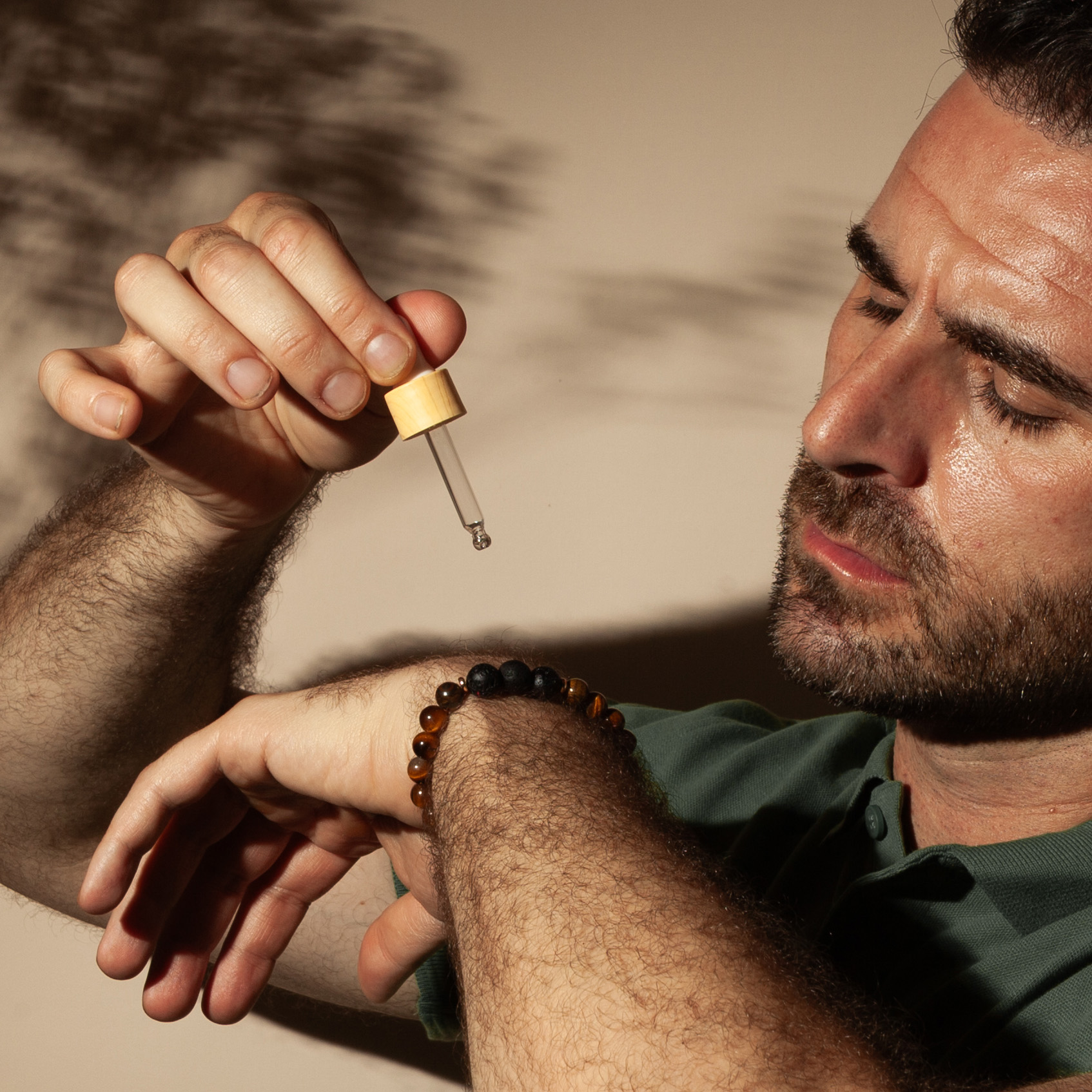 Courage Tiger Eye Lava Bead Aromatherapy Bracelet