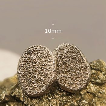 Sterling Silver Sandcast Effect Stud Earrings