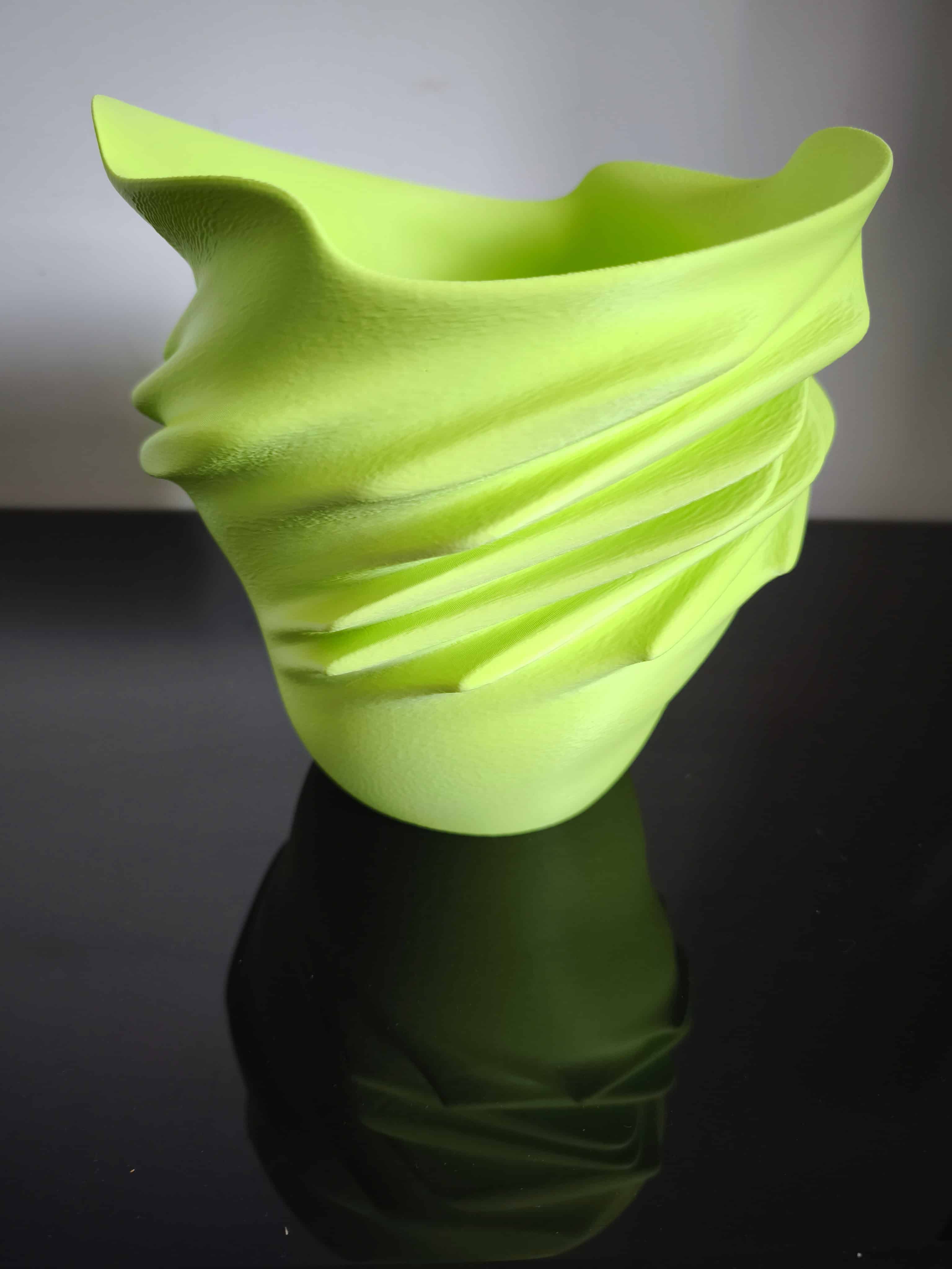 Modern sculptural wavy vase